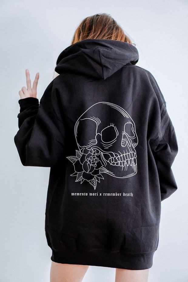 skull flower Hoodie