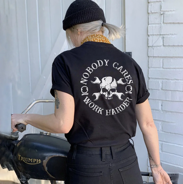 Nobody Cares Work Hard Skull T-shirt