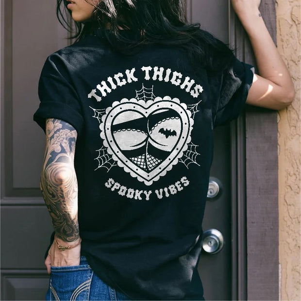 Thick Thighs Spooky Vibes T-shirt