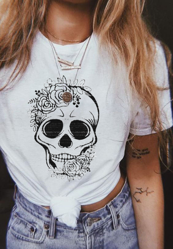 Flower Skull T-shirt