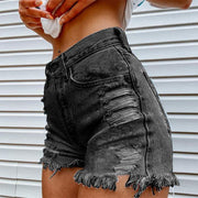 Printed Spring/Summer Printed Denim Shorts