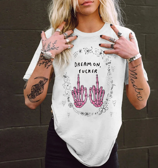 Dream On Sucker Skeleton T-shirt
