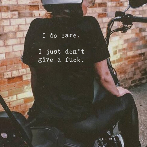 I Do Care Printed Women's T-shirt